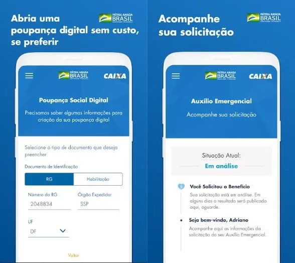 Aplicativo do auxílio emergencial