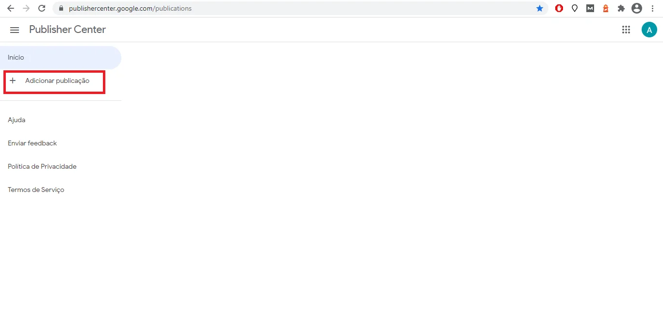 Cadastrar site no Google Notícias