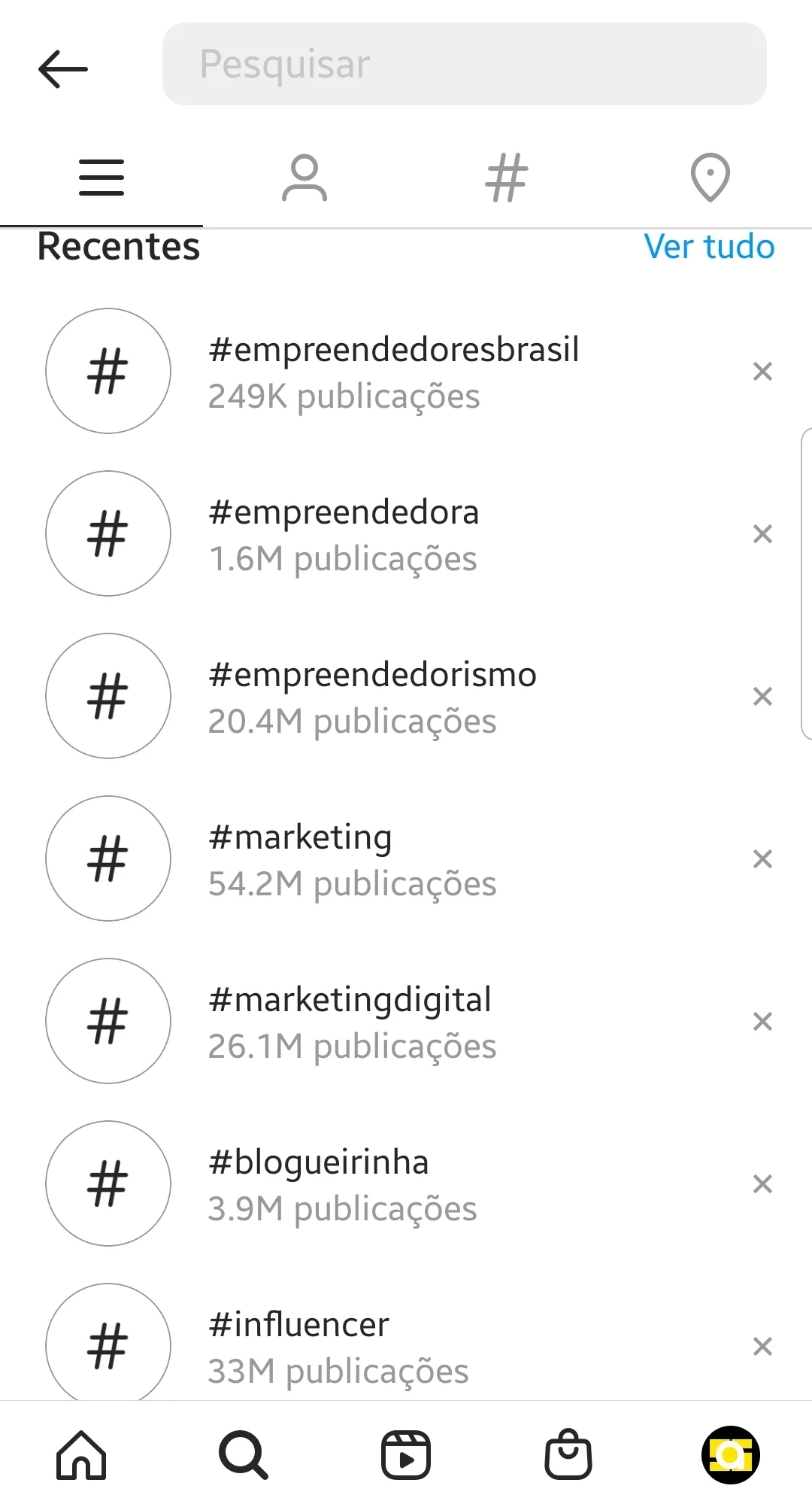 hashtags Instagram