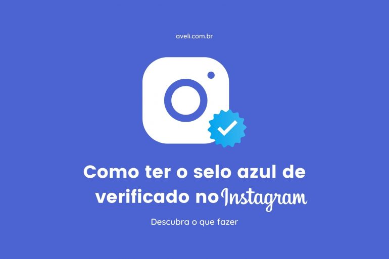 selo azul instagram